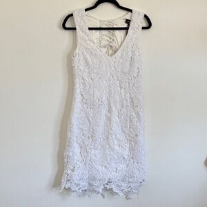 Bardot Australia Rosette Lace Dress Ivory Small/6